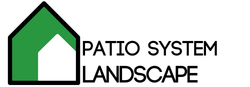 Patio System Landscape logo with green house icon and black text